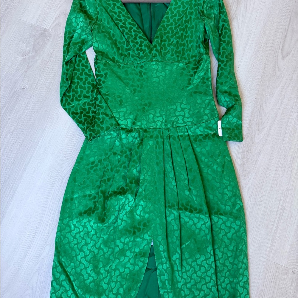 Vibrant Green Long Sleeve Dress